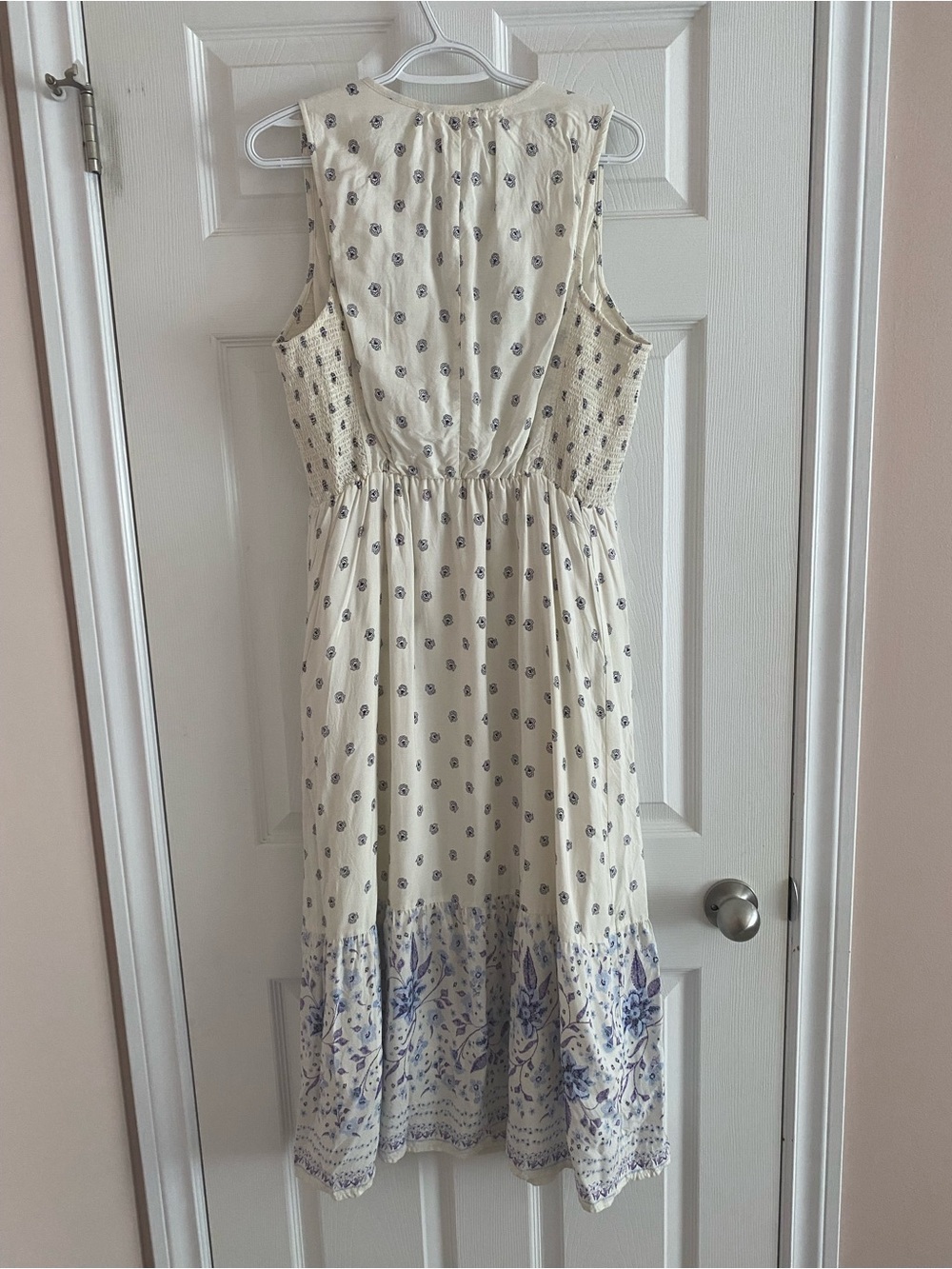 Floral Midi Dress with Blue Floral - Picture 6 of 6